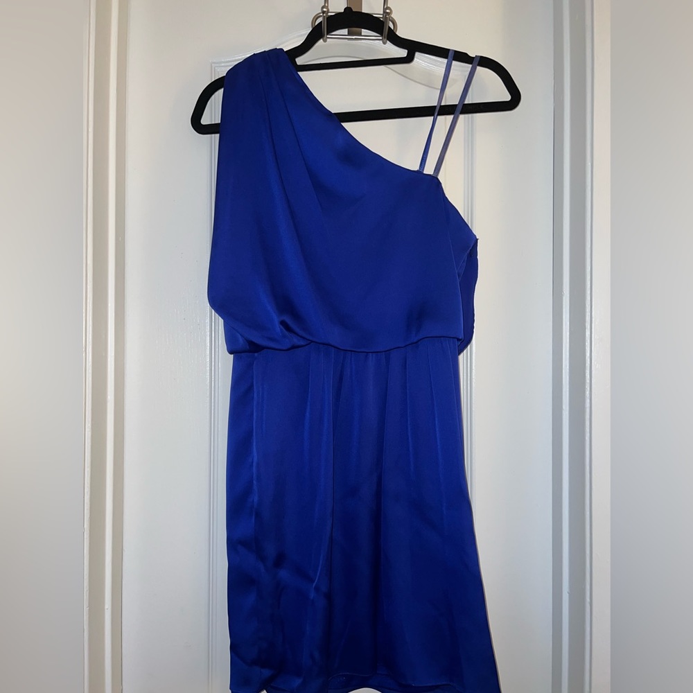 Satin One Shoulder Cocktail Dress